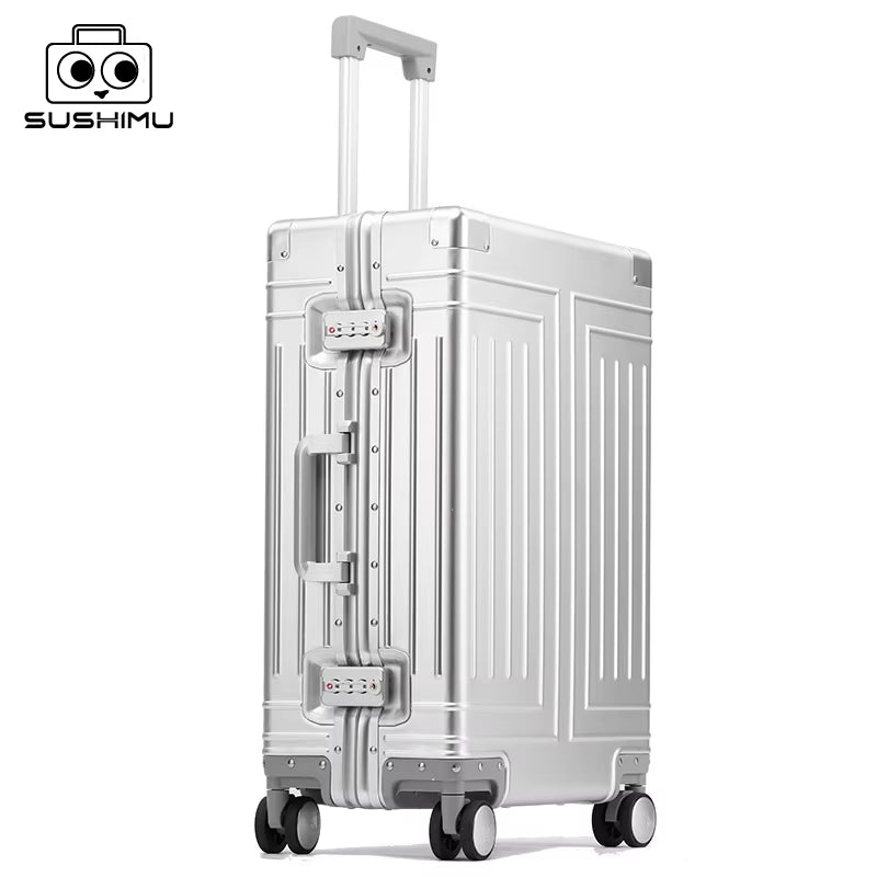 100% Aluminium-Magnesium Trolley Luggage – Sleek & Sturdy Carry-On Suitcase